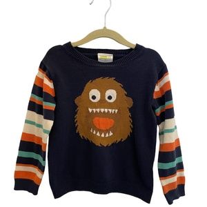 Navy Striped Monster Sweater Size 2T
